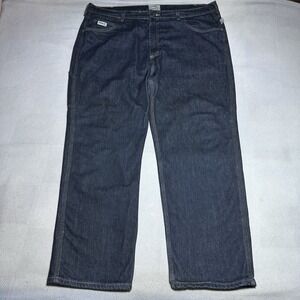Tyndale Carpenter FR Jeans 42x30 Relaxed Fit Dark Wash CAT 2 FRMC Workwear Denim